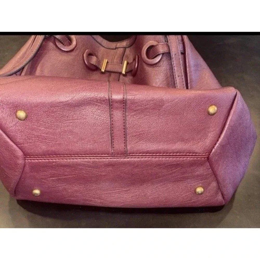 Ampere Large Oxblood Vegan Leather Shoppers Tote Shoulder Bag No Crossbody Strap